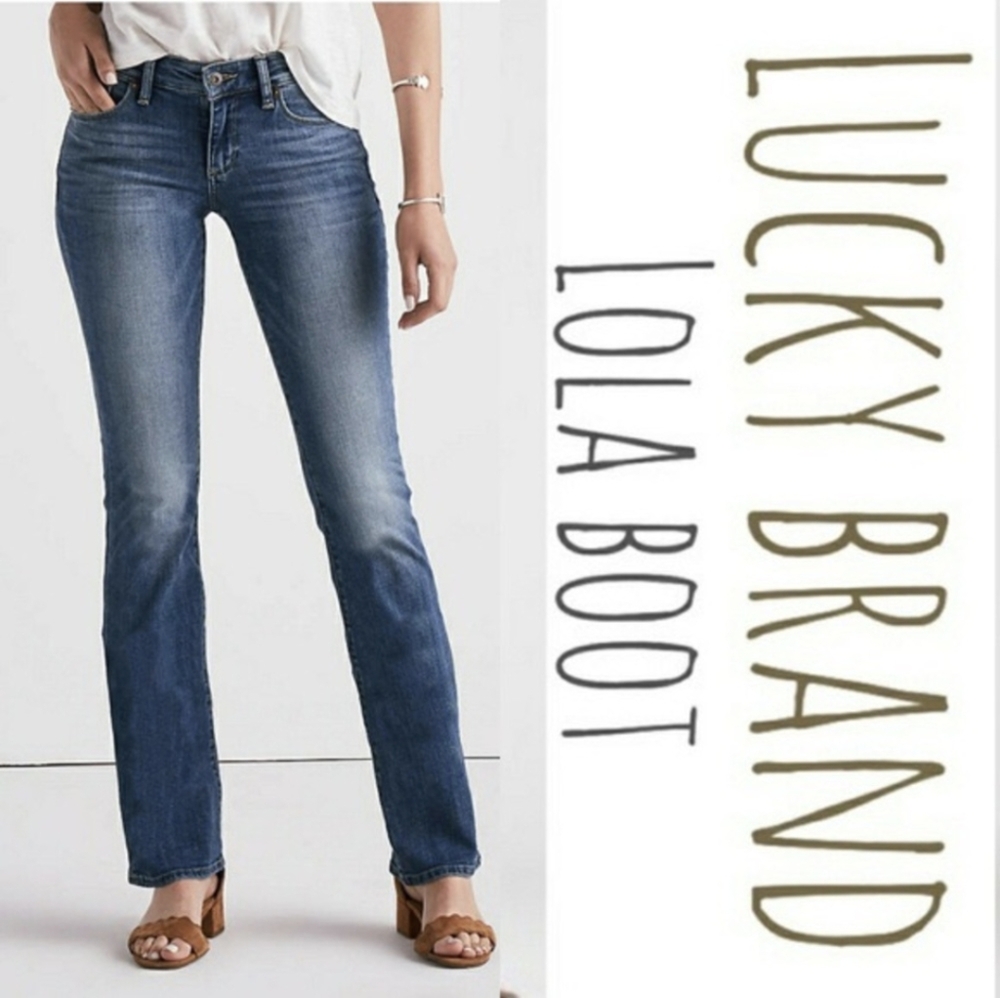 Lucky Brand Size 4 / 27 Women's Light Wash Lola Boot Low/Mid Rise Jean